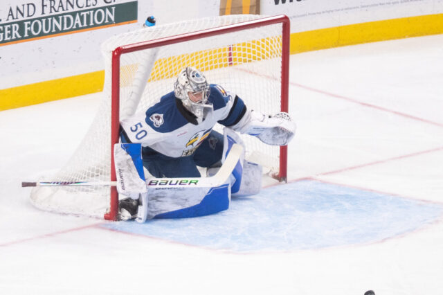 Trent Miner gets his fourth shutout of the postseason against Coachella Valley.